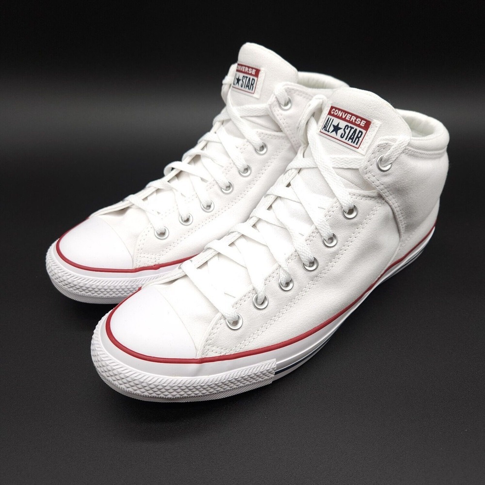 Converse (Mens 13) Chuck Taylor All Star High Street Mid Sneakers Shoes White‎